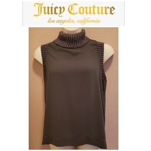 Juicy Couture Sleeveless Sparkle Turtleneck Top